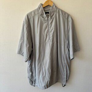 Gregg Norman Golf Jacket Mens XL Gray Half Sleeves Pockets Adjustable